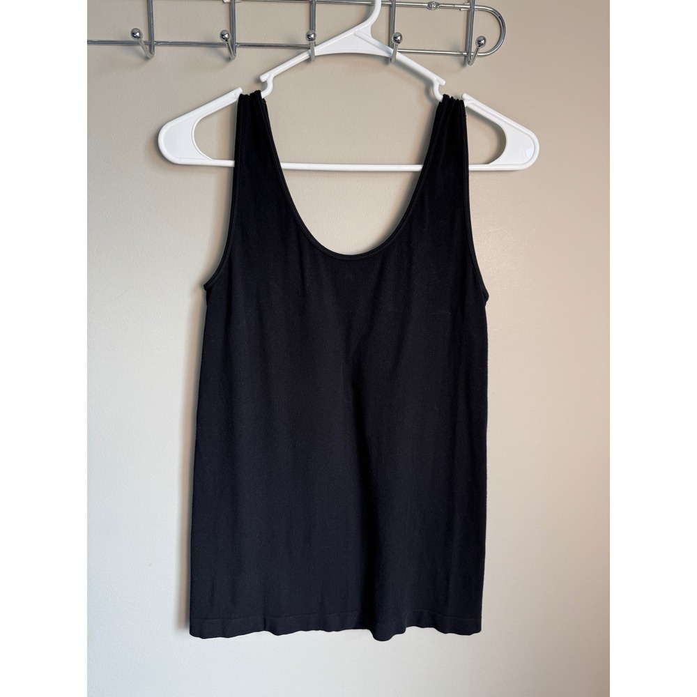 Orange Fashion Village Womens Black Bamboo Blend Tank Top XS Basic Layering Soft